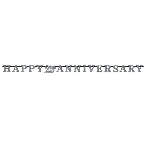 Picture of SILVER 25TH ANNIVERSARY LETTER BANNER 3M (10FT) - 1PK